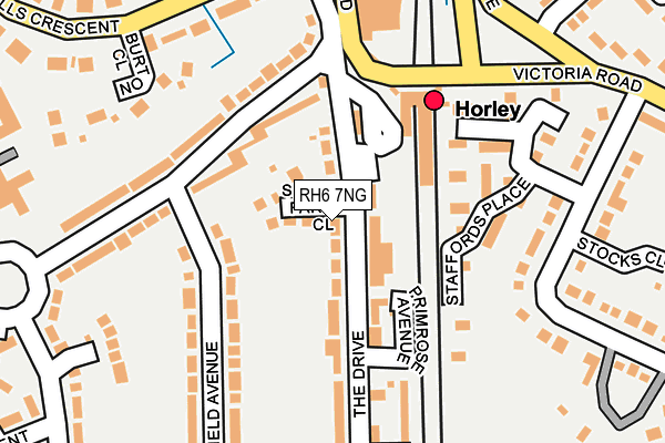 RH6 7NG map - OS OpenMap – Local (Ordnance Survey)