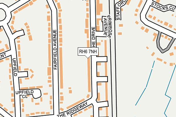 RH6 7NH map - OS OpenMap – Local (Ordnance Survey)