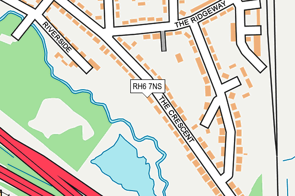 RH6 7NS map - OS OpenMap – Local (Ordnance Survey)