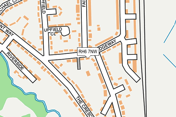 RH6 7NW map - OS OpenMap – Local (Ordnance Survey)