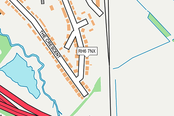 RH6 7NX map - OS OpenMap – Local (Ordnance Survey)