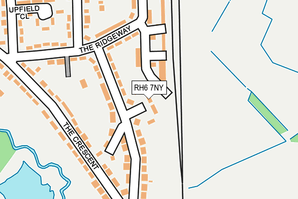 RH6 7NY map - OS OpenMap – Local (Ordnance Survey)