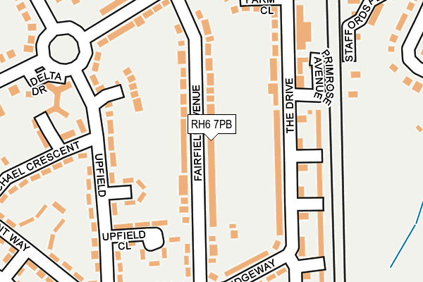 RH6 7PB map - OS OpenMap – Local (Ordnance Survey)