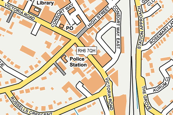 RH6 7QH map - OS OpenMap – Local (Ordnance Survey)