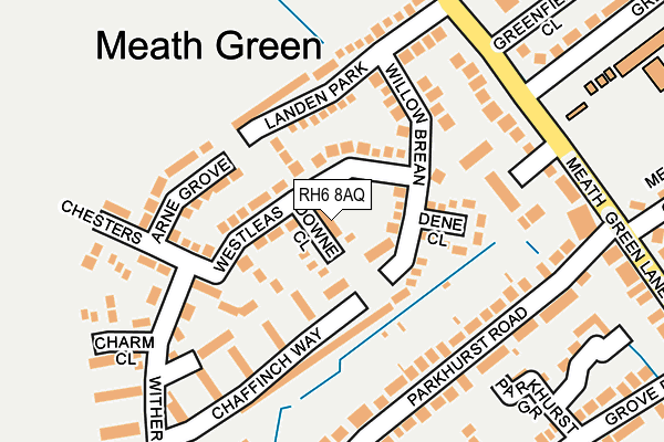 RH6 8AQ map - OS OpenMap – Local (Ordnance Survey)