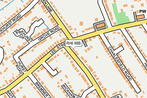 RH6 8BB map - OS OpenMap – Local (Ordnance Survey)