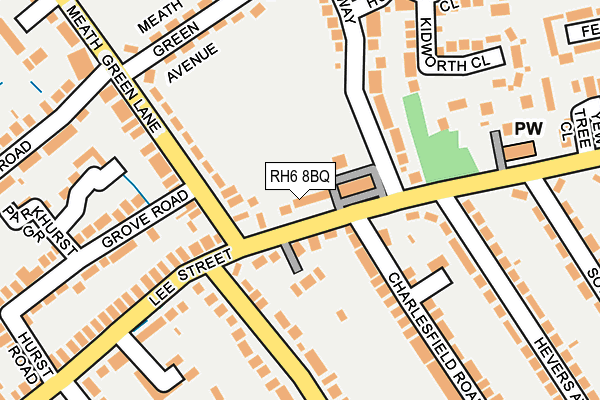 RH6 8BQ map - OS OpenMap – Local (Ordnance Survey)