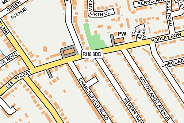 RH6 8DD map - OS OpenMap – Local (Ordnance Survey)