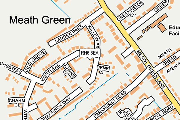 RH6 8EA map - OS OpenMap – Local (Ordnance Survey)