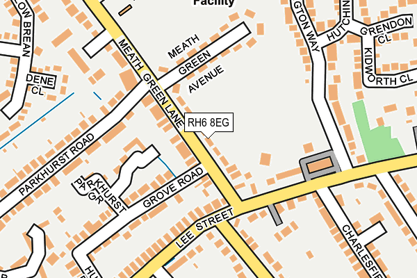 RH6 8EG map - OS OpenMap – Local (Ordnance Survey)