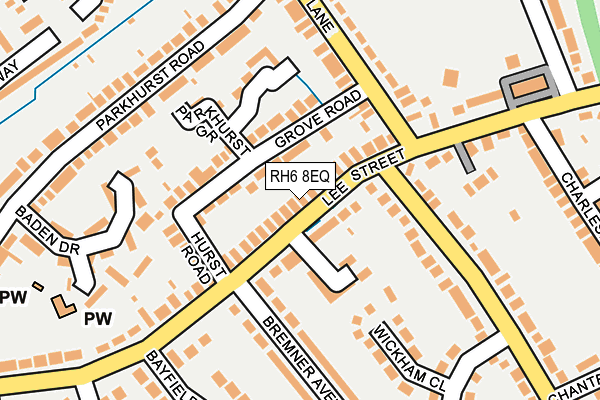 RH6 8EQ map - OS OpenMap – Local (Ordnance Survey)