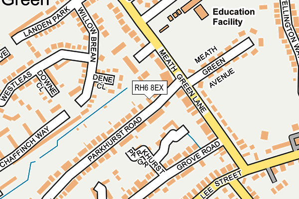 RH6 8EX map - OS OpenMap – Local (Ordnance Survey)