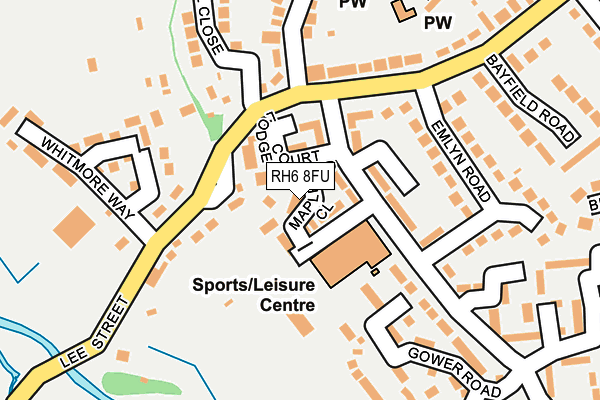 RH6 8FU map - OS OpenMap – Local (Ordnance Survey)