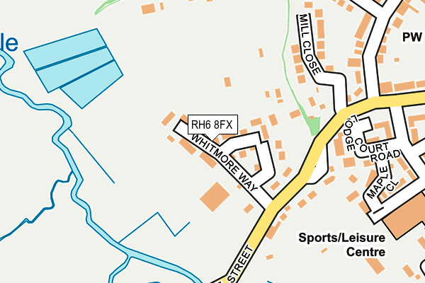 RH6 8FX map - OS OpenMap – Local (Ordnance Survey)