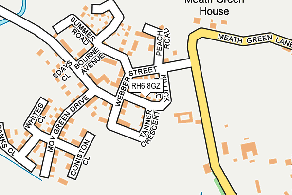 RH6 8GZ map - OS OpenMap – Local (Ordnance Survey)