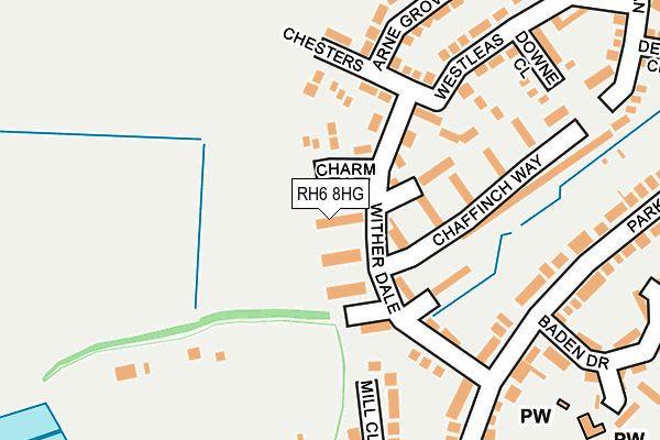 RH6 8HG map - OS OpenMap – Local (Ordnance Survey)