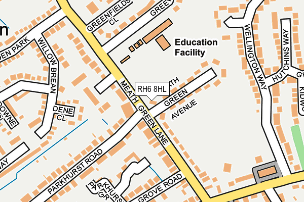 RH6 8HL map - OS OpenMap – Local (Ordnance Survey)