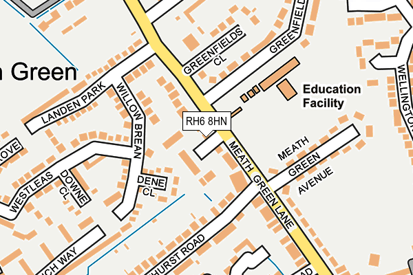 RH6 8HN map - OS OpenMap – Local (Ordnance Survey)