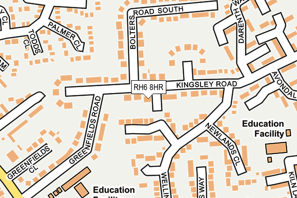 RH6 8HR map - OS OpenMap – Local (Ordnance Survey)