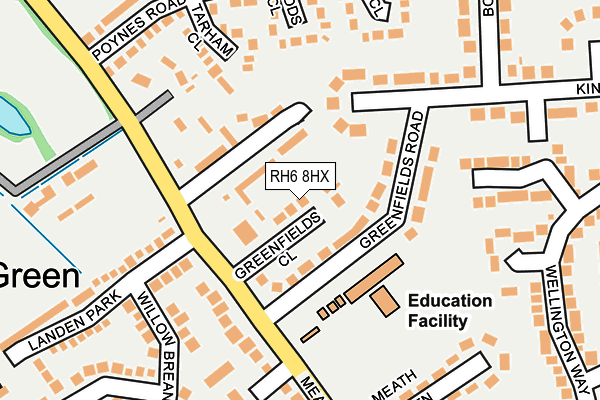 RH6 8HX map - OS OpenMap – Local (Ordnance Survey)
