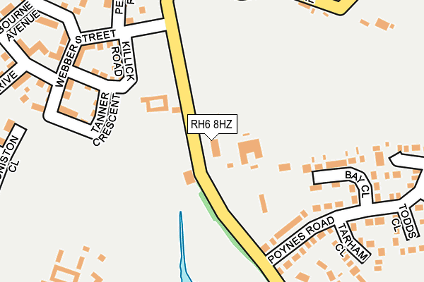 RH6 8HZ map - OS OpenMap – Local (Ordnance Survey)