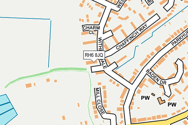 RH6 8JQ map - OS OpenMap – Local (Ordnance Survey)