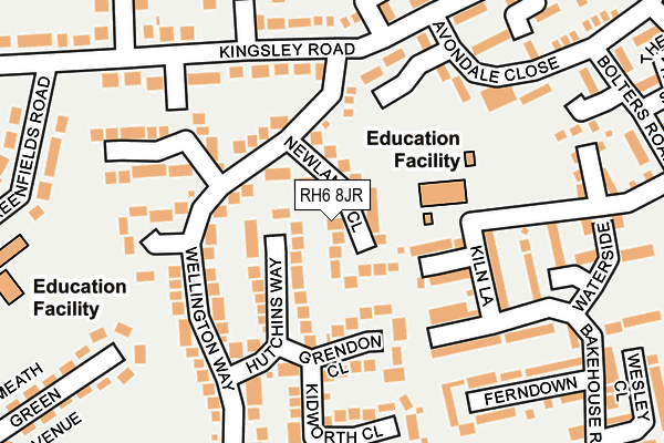 RH6 8JR map - OS OpenMap – Local (Ordnance Survey)