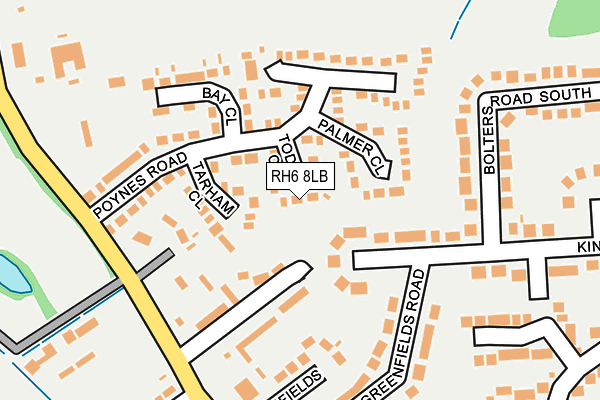 RH6 8LB map - OS OpenMap – Local (Ordnance Survey)