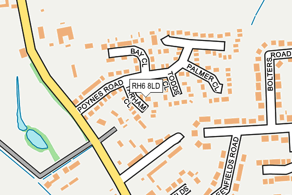 RH6 8LD map - OS OpenMap – Local (Ordnance Survey)