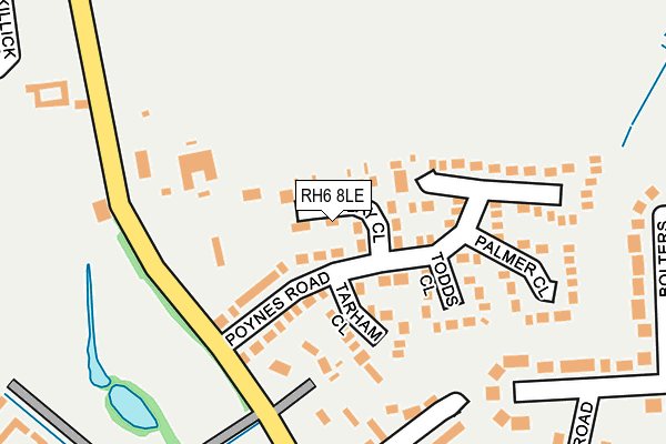 RH6 8LE map - OS OpenMap – Local (Ordnance Survey)