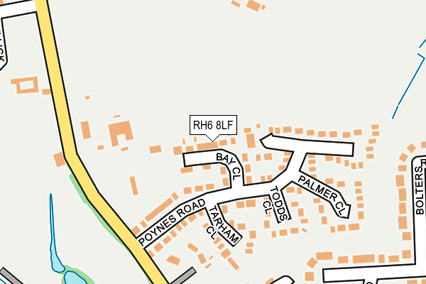 RH6 8LF map - OS OpenMap – Local (Ordnance Survey)