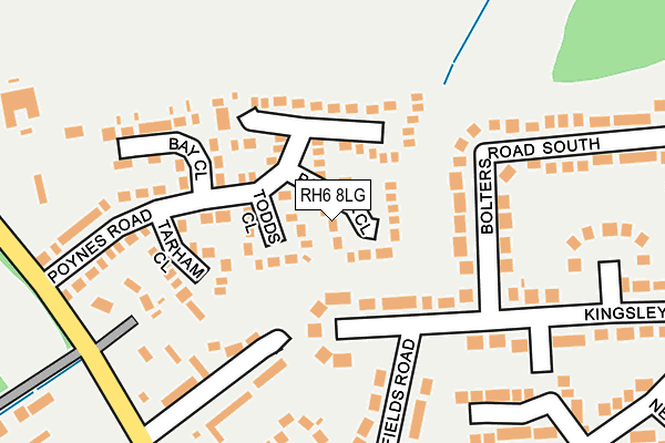 RH6 8LG map - OS OpenMap – Local (Ordnance Survey)