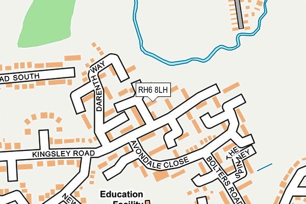 RH6 8LH map - OS OpenMap – Local (Ordnance Survey)