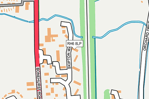RH6 8LP map - OS OpenMap – Local (Ordnance Survey)