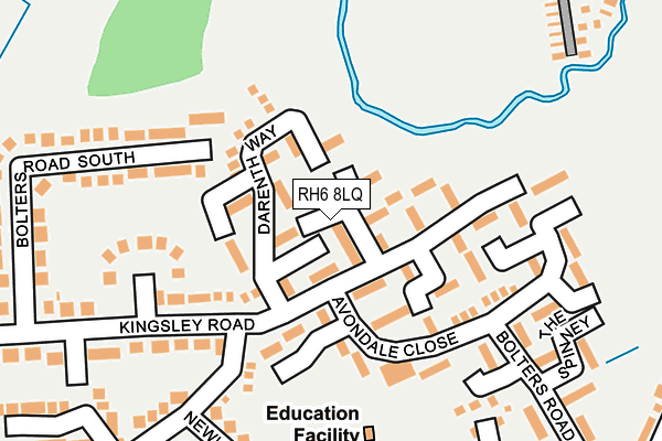 RH6 8LQ map - OS OpenMap – Local (Ordnance Survey)