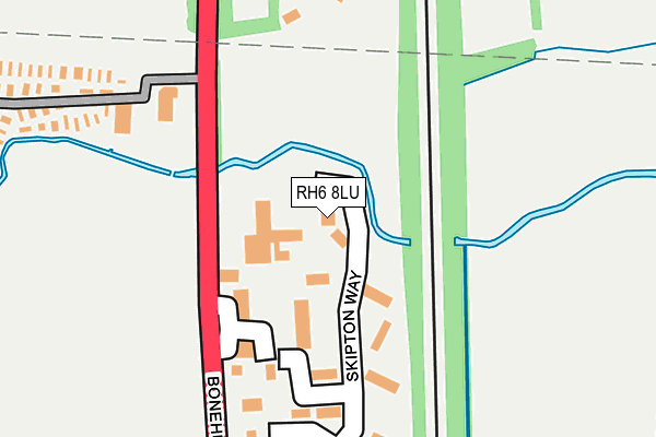 RH6 8LU map - OS OpenMap – Local (Ordnance Survey)