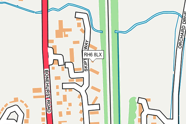 RH6 8LX map - OS OpenMap – Local (Ordnance Survey)