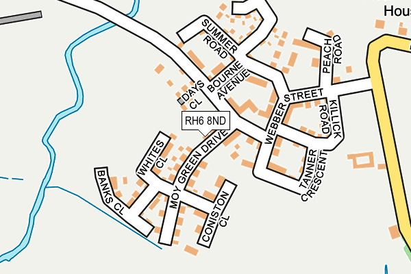 RH6 8ND map - OS OpenMap – Local (Ordnance Survey)