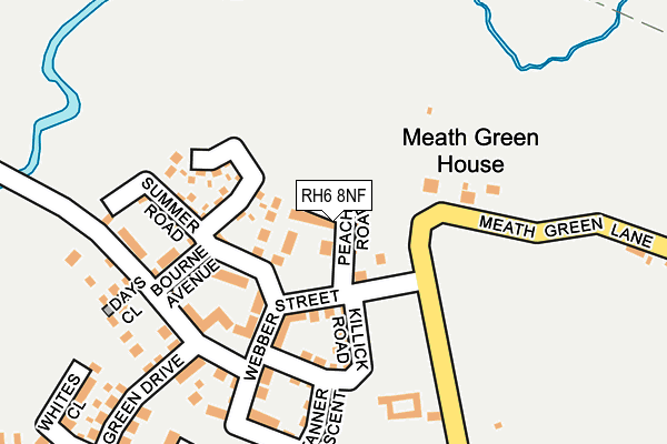 RH6 8NF map - OS OpenMap – Local (Ordnance Survey)
