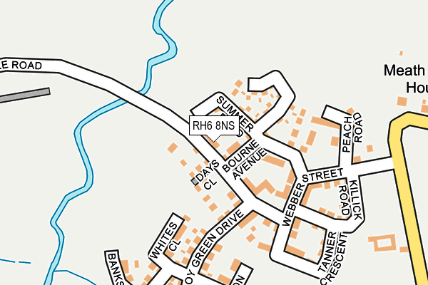 RH6 8NS map - OS OpenMap – Local (Ordnance Survey)