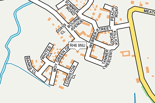 RH6 8NU map - OS OpenMap – Local (Ordnance Survey)