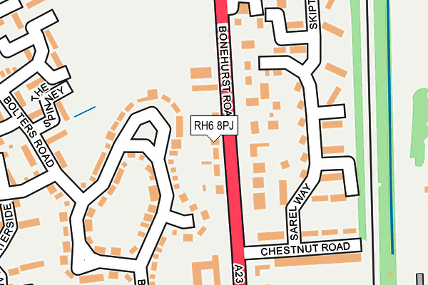 RH6 8PJ map - OS OpenMap – Local (Ordnance Survey)