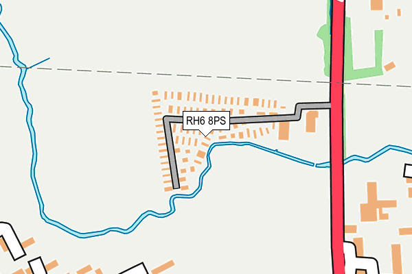 RH6 8PS map - OS OpenMap – Local (Ordnance Survey)