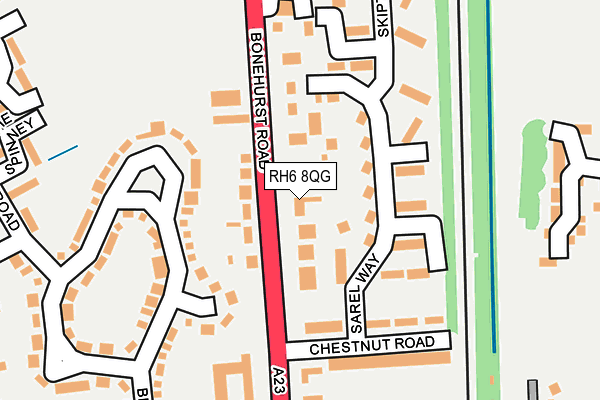 RH6 8QG map - OS OpenMap – Local (Ordnance Survey)