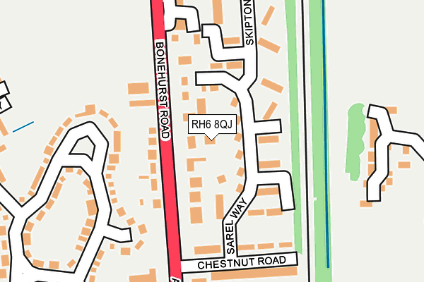 RH6 8QJ map - OS OpenMap – Local (Ordnance Survey)