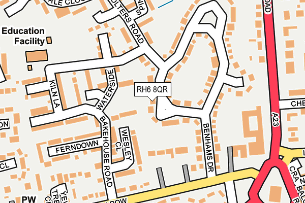 RH6 8QR map - OS OpenMap – Local (Ordnance Survey)