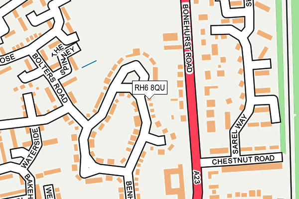RH6 8QU map - OS OpenMap – Local (Ordnance Survey)