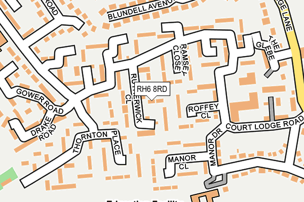 RH6 8RD map - OS OpenMap – Local (Ordnance Survey)