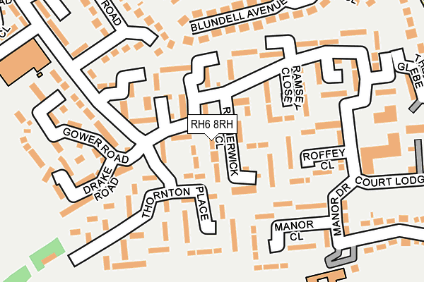 RH6 8RH map - OS OpenMap – Local (Ordnance Survey)