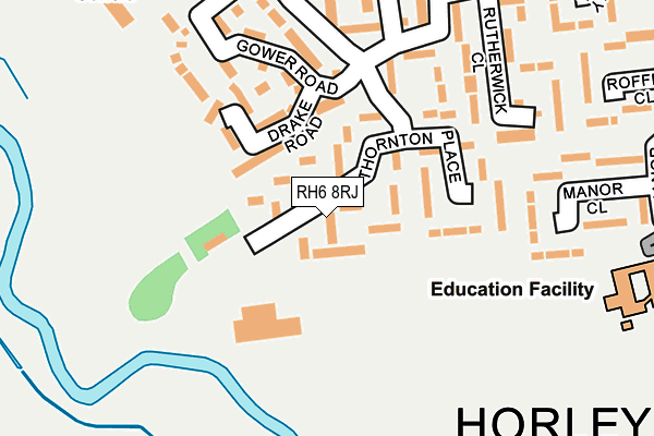 RH6 8RJ map - OS OpenMap – Local (Ordnance Survey)